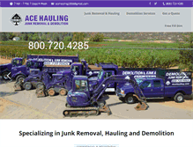 Tablet Screenshot of acehauling.com